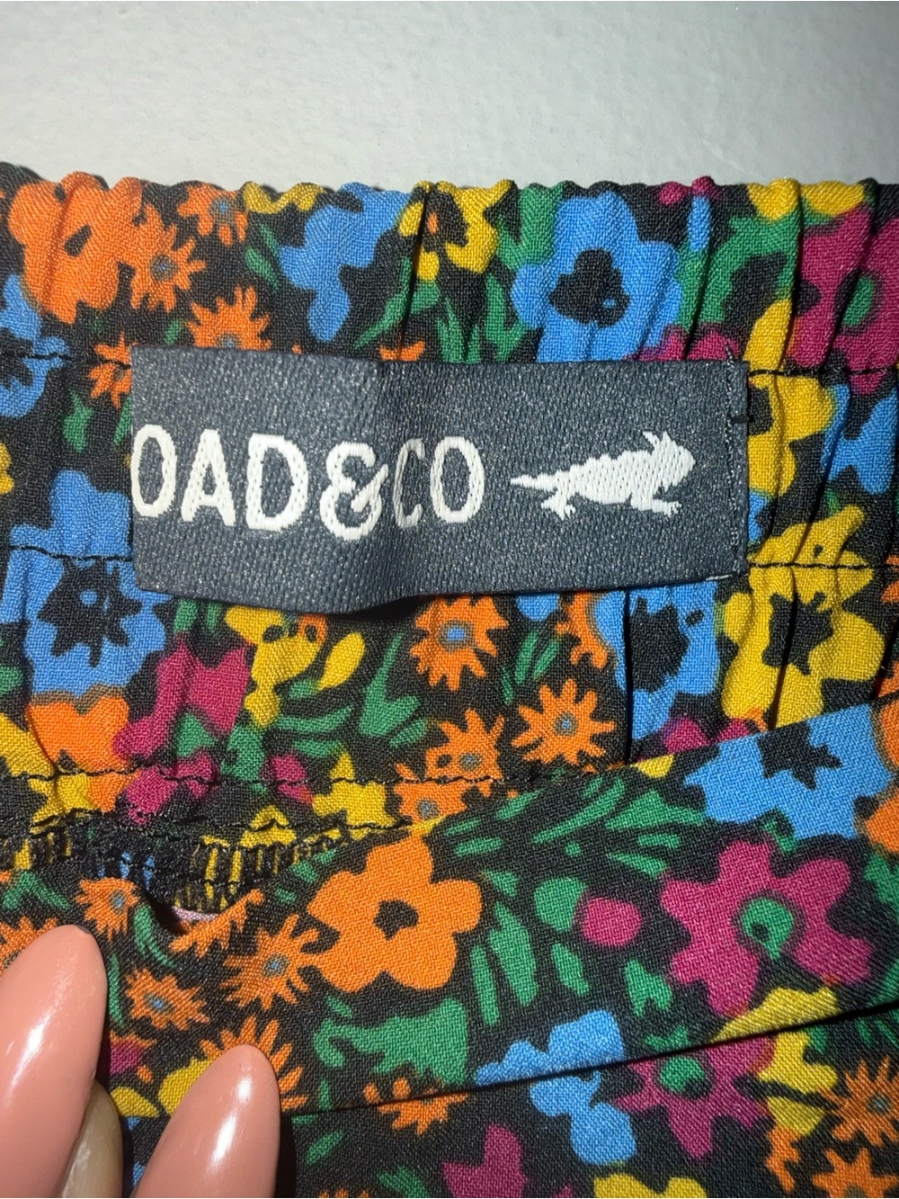 Toad&Co Black Multi Floral High-Low Ruffle Skirt - Picture 2 of 5
